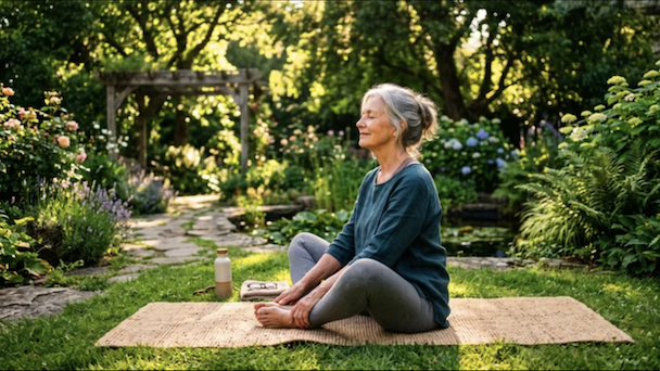 lady meditating