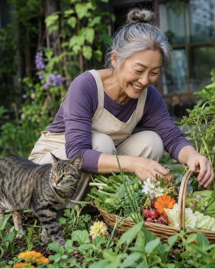 lady gardening
