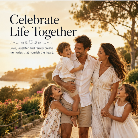Family celebrating life