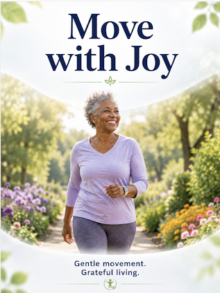 FASCIA Move with Joy Black lady in Garden