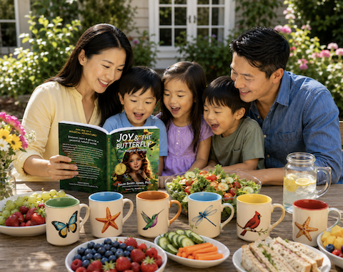 JpB Asian family in yard