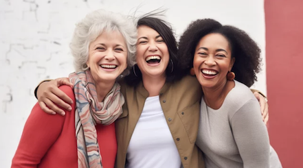 3 ladies laughing