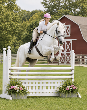 SJ jumping on Zeus