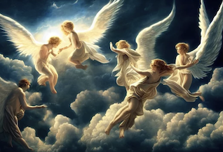Angels in heaven