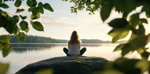SSJ on Lake Meditating