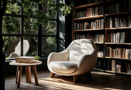 comfy chair by window