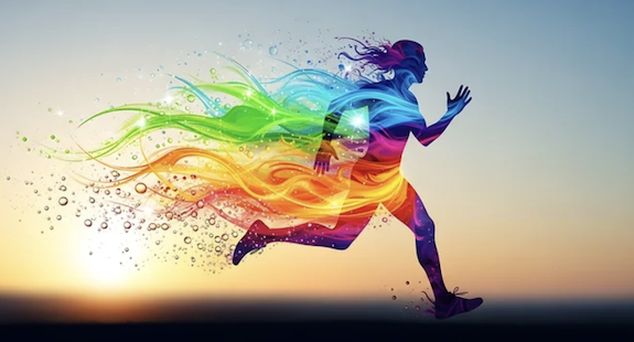 Vibrant Lady Silhouette